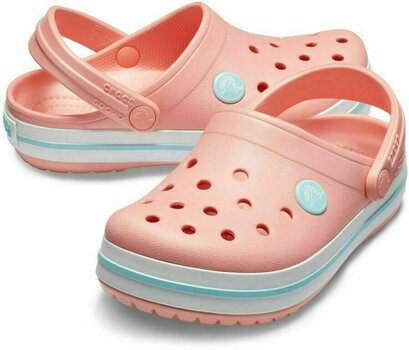 Chaussures de bateau enfant Crocs Kids Crocband Clog Melon/Ice Blue 34-35 - 1