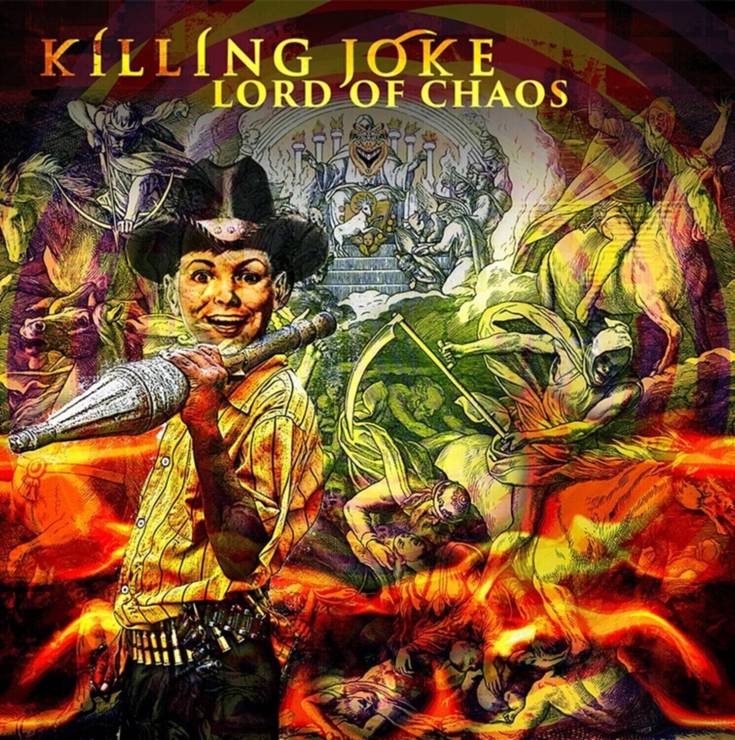 Disco de vinilo Killing Joke - Lord Of Chaos EP (Limited Edition) (Green W/Black Splatter Coloured) (EP)
