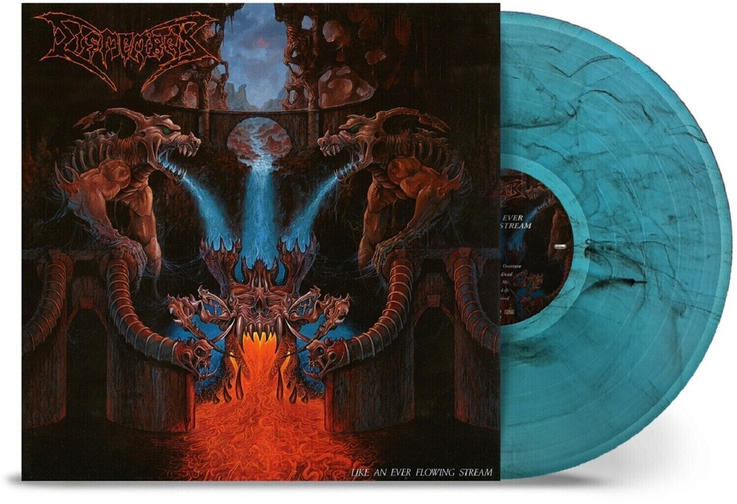 Disco de vinil Dismember - Like An Ever Flowing Stream (Reissue) (Black Marbled Transparent /Cyan Coloured) (LP)