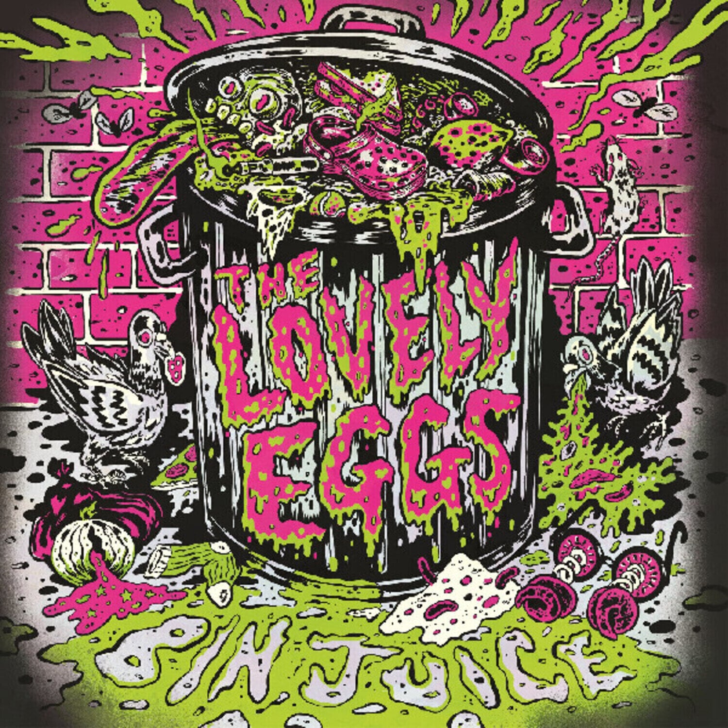 LP ploča The Lovely Eggs - Bin Juice (Neon Toxic Slime Green Coloured) (LP)