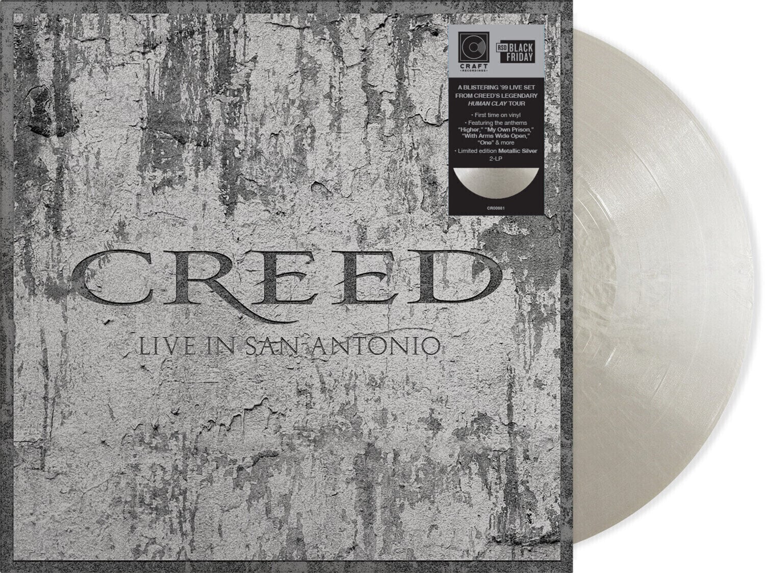 Vinylplate Creed - Live In San Antonio (11/14/1999) (Limited Edition) (Metallic Silver Coloured) (2 LP)