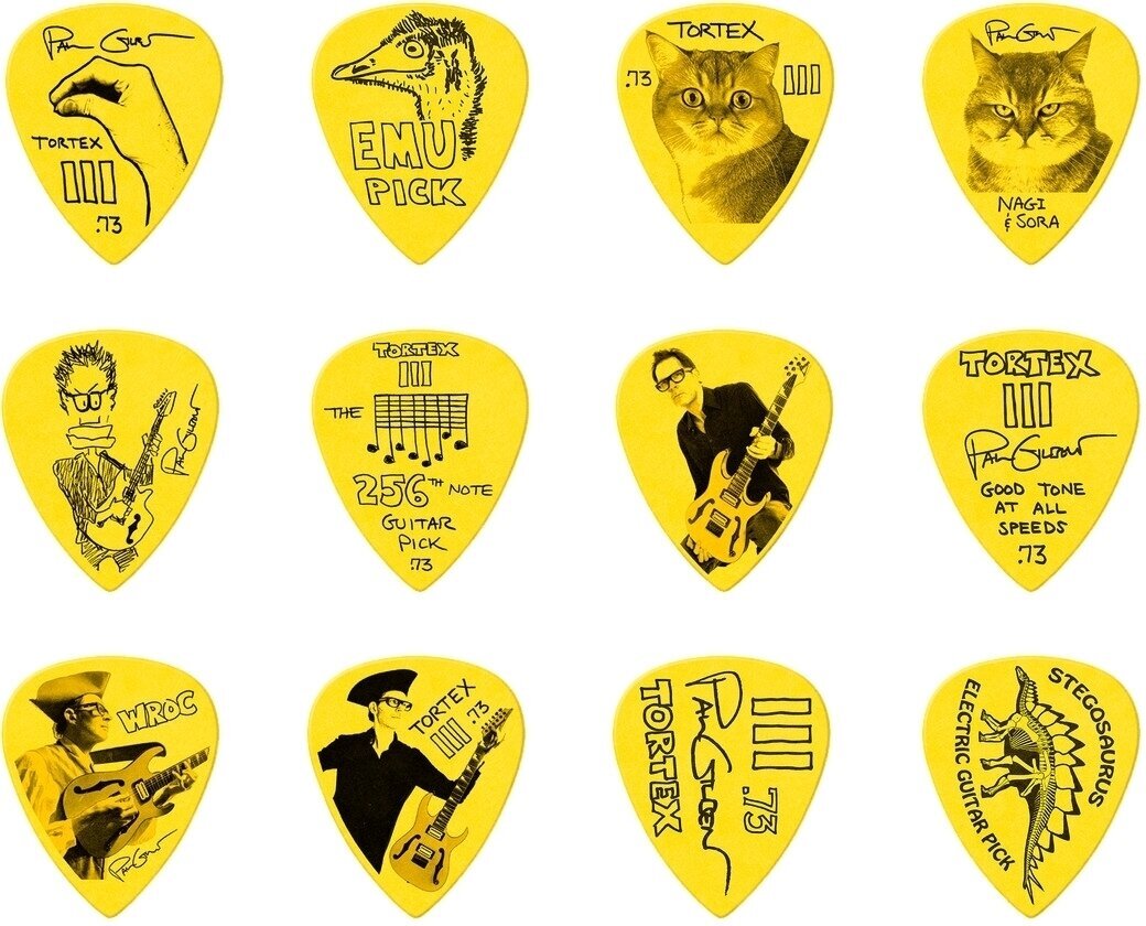 Plektrum Dunlop PG462P073 Paul Gilbert Custom Tortex TIII 0.73 Player Pack Plektrum