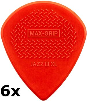 Médiators Dunlop 581PXLN Max Grip Jazz III XL Nylon 1.38 Player Pack Médiators - 1
