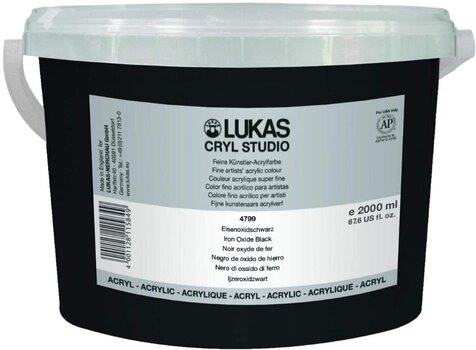 Akryylimaali Lukas Cryl Studio Akryylimaali Iron Oxid Black 200 ml 1 kpl - 1