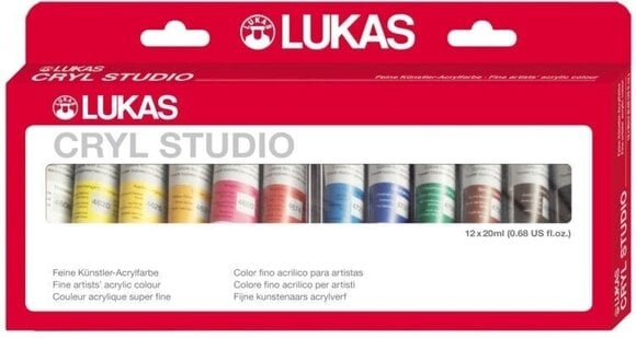 Akryylimaali Lukas Cryl Studio Set of Acrylic Paints 12 x 20 ml - 1