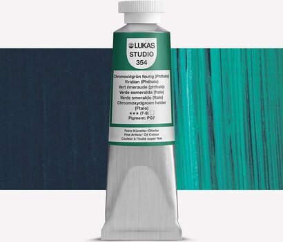 Χρώμα λαδιού Lukas Studio Λαδομπογιά Viridian Phthalo 37 ml 1 τεμ. - 1