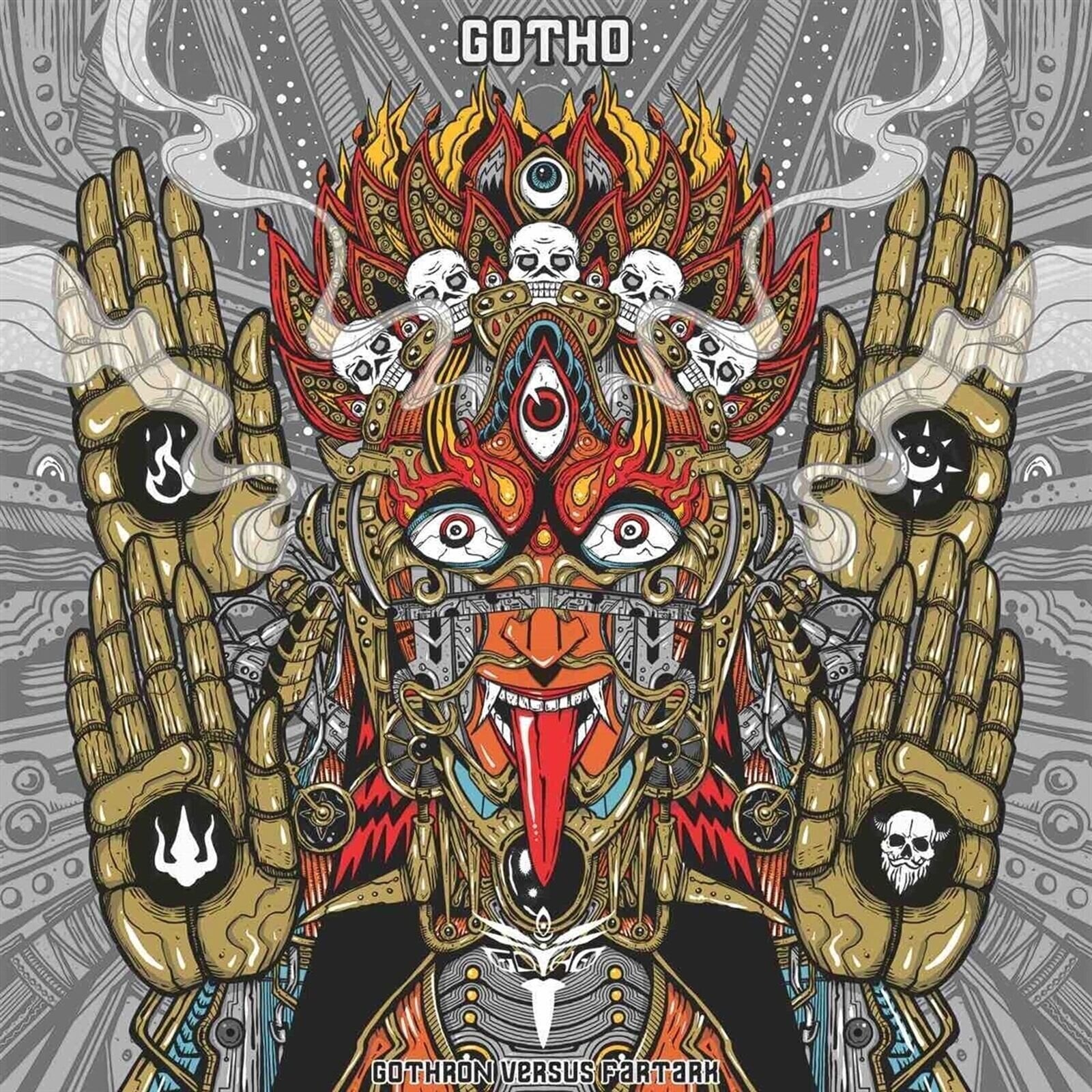 Δίσκος LP Gotho - Gothron Versus Fartark (Red & Black Smoke Coloured) (LP)