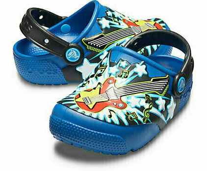 Chaussures de bateau enfant Crocs Kids' Fun Lab Guitar Lights Clog Blue Jean 33-34 - 1