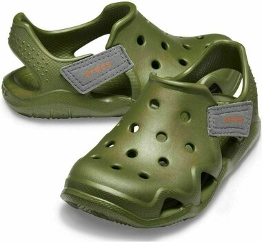 Chaussures de bateau enfant Crocs Kids' Swiftwater Wave Shoe Army Green 24-25 - 1