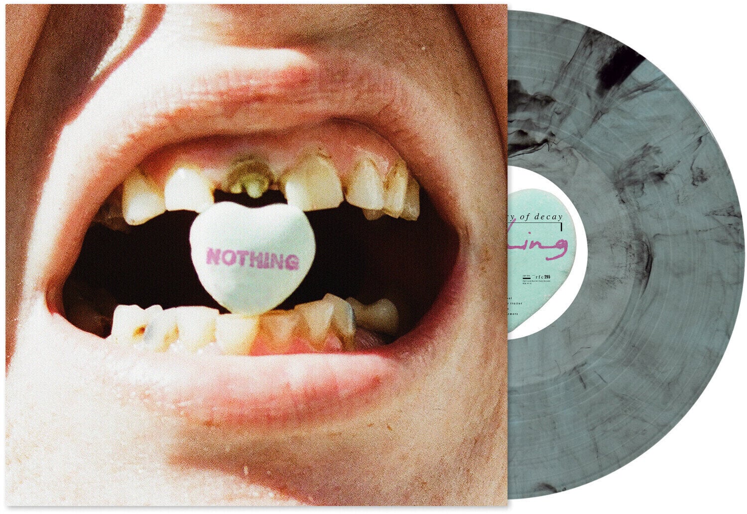 Disco de vinilo Nothing - A Short History Of Decay (Clear W/Black X-ray Smoke Coloured) (LP)