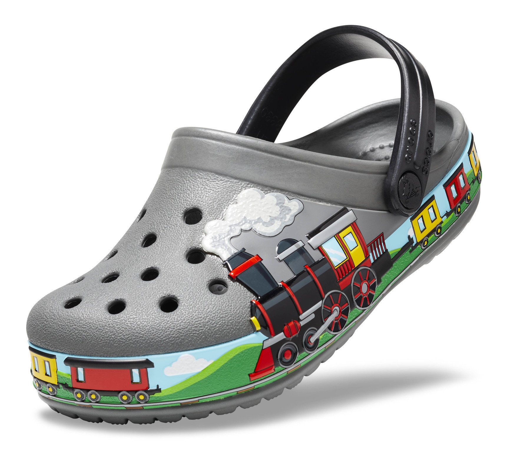 Calçado náutico para crianças Crocs Kids' Fun Lab Train Band Clog Slate Grey 29-30
