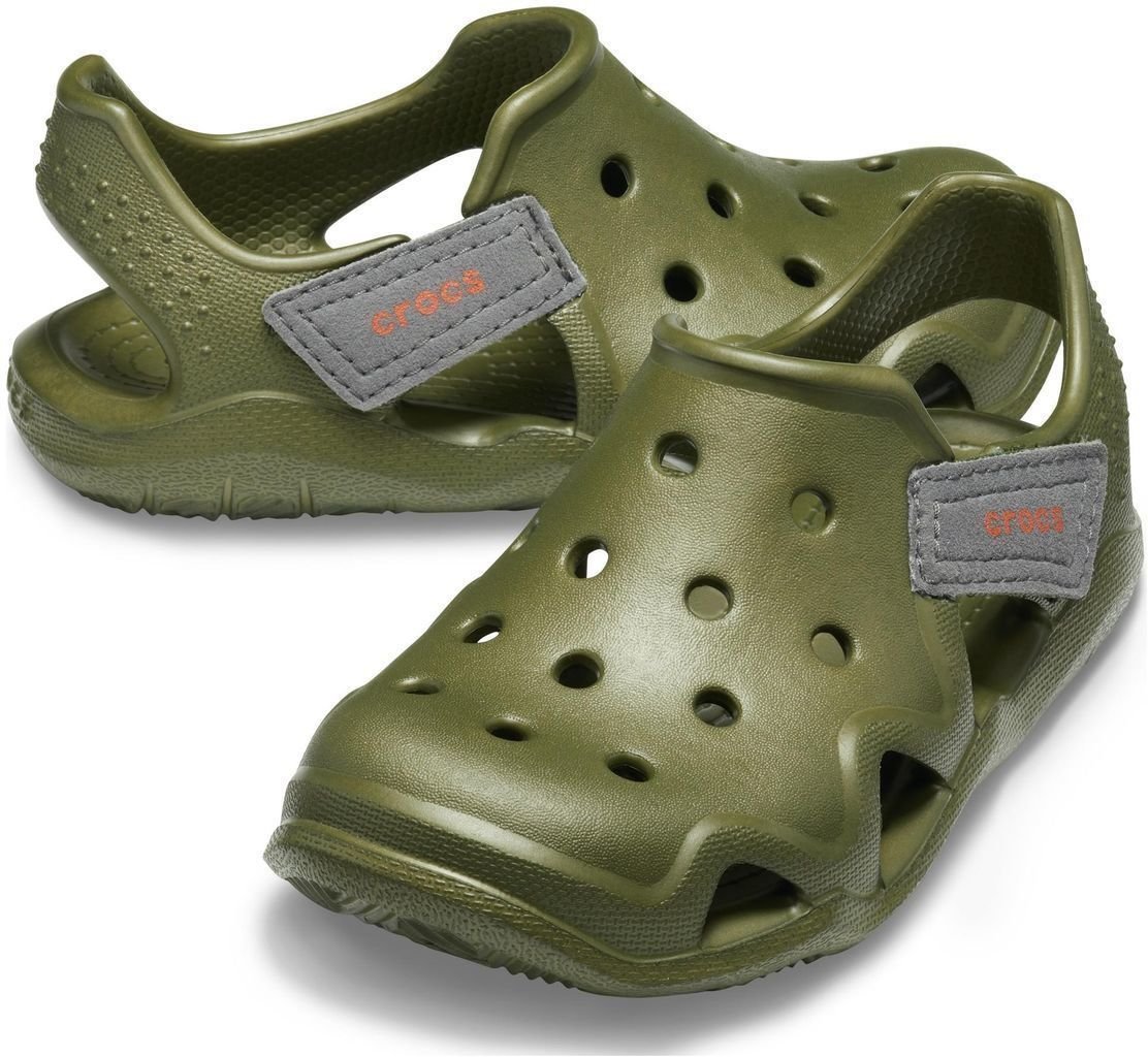 Zeilschoenen Kinderen Crocs Kids' Swiftwater Wave Shoe Army Green 30-31