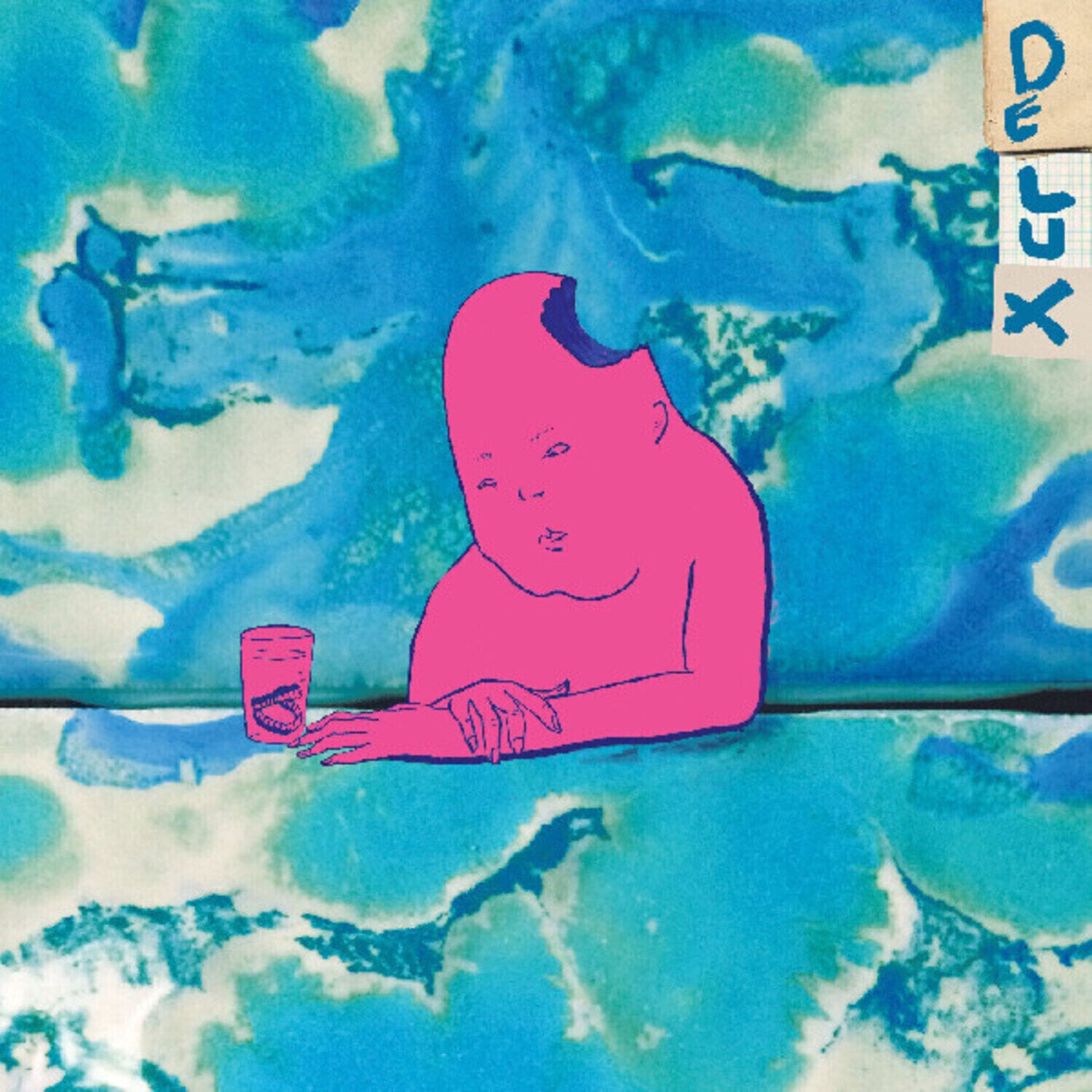 Vinyl Record TEKE::TEKE - Delux (Blue W/Black & White Marble Coloured) (EP)