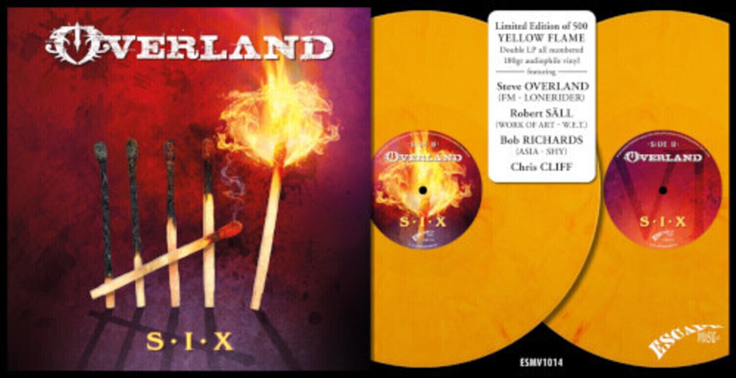 Грамофонна плоча Steve Overland - S•I•X (Limited Edition) (Yellow Flame Coloured) (2 LP)