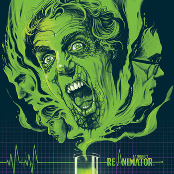 Vinylskiva Richard Band - H.P. Lovecraft's Re-Animator (Reissue) (Neon Green & Black Swirl Coloured) (LP) - 1