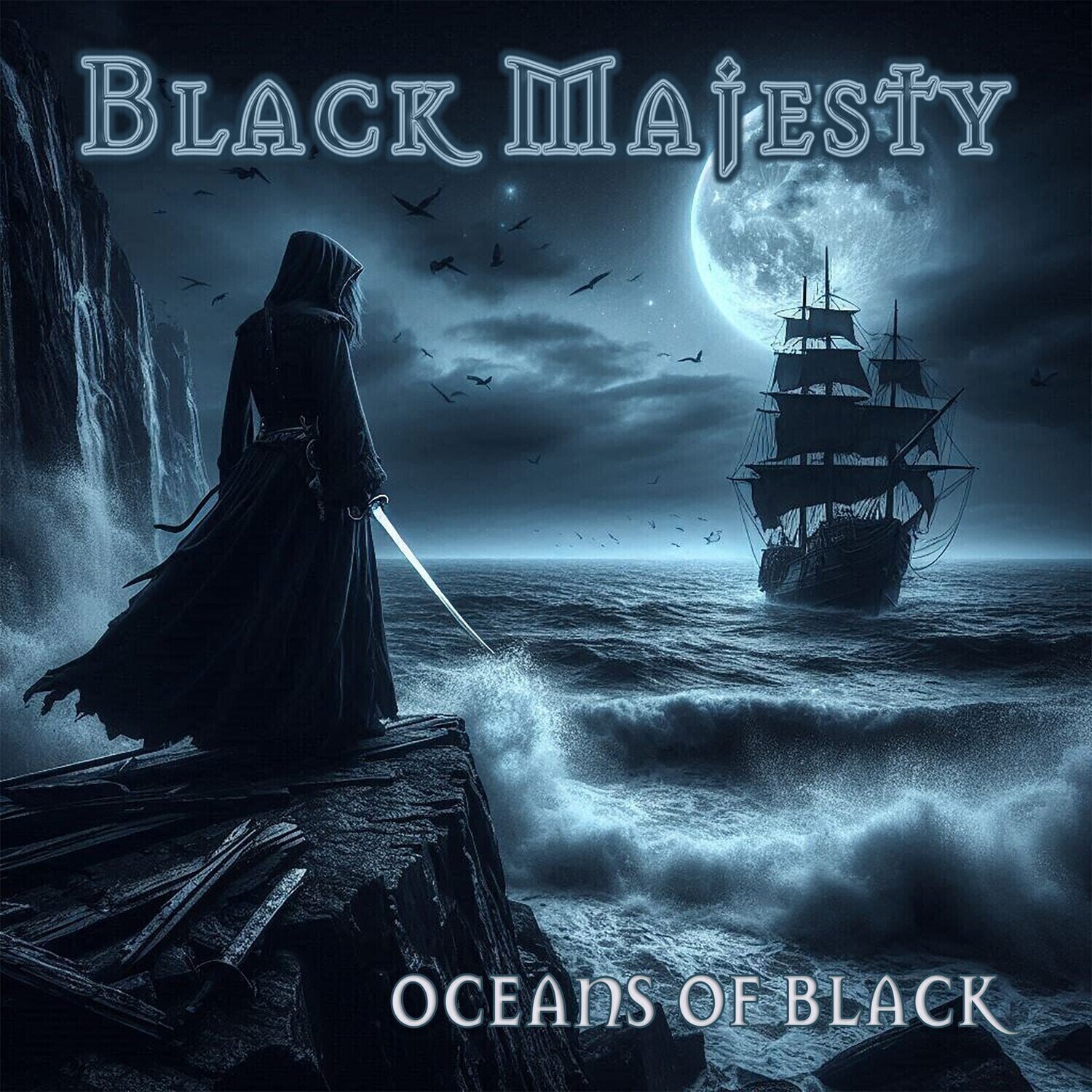 Грамофонна плоча Black Majesty - Oceans Of Black (Limited Edition) (Marbled Blue Coloured) (LP)