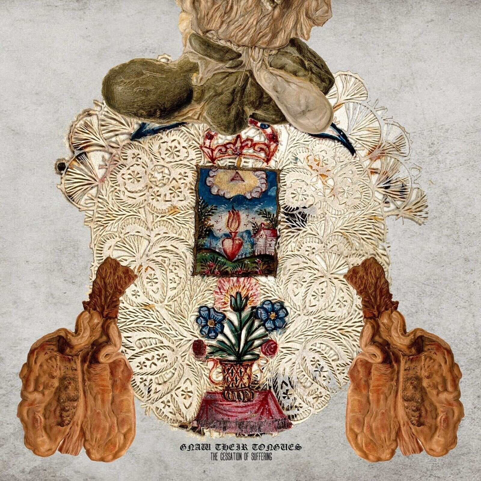 Грамофонна плоча Gnaw Their Tongues - The Cessation Of Suffering (Limited Edition) (Marbled Ash Grey Coloured) (LP)