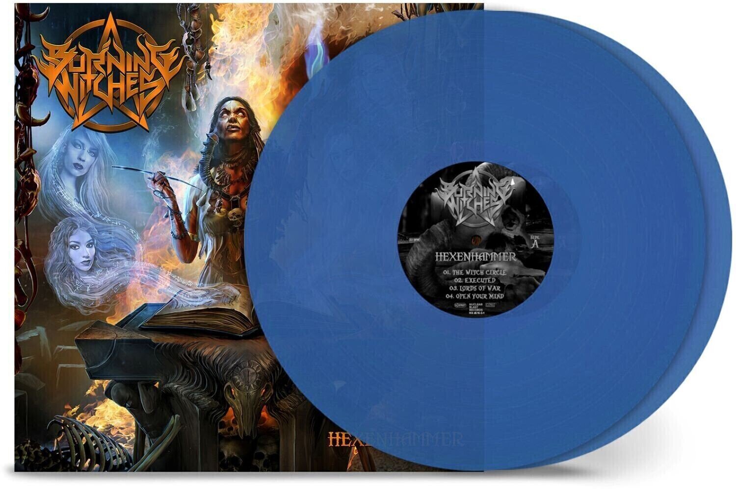 Vinylplade Burning Witches - Hexenhammer (Reissue) (Blue Transparent Coloured) (2 LP)
