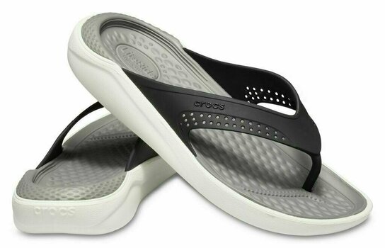 Унисекс обувки Crocs LiteRide Flip Black/Smoke 36-37 - 1