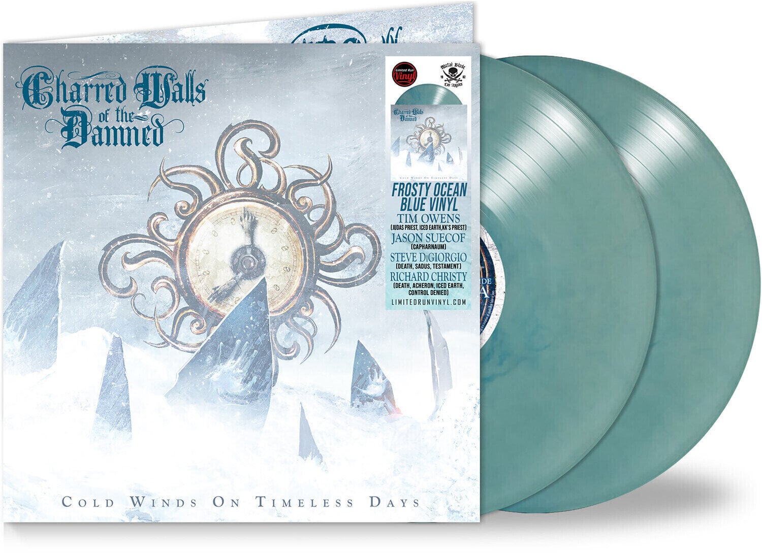 Disco de vinil Charred Walls Of The Damned - Cold Winds On Timeless Days (Limited Edition) (Frosty Ocean Blue Coloured) (2 LP)