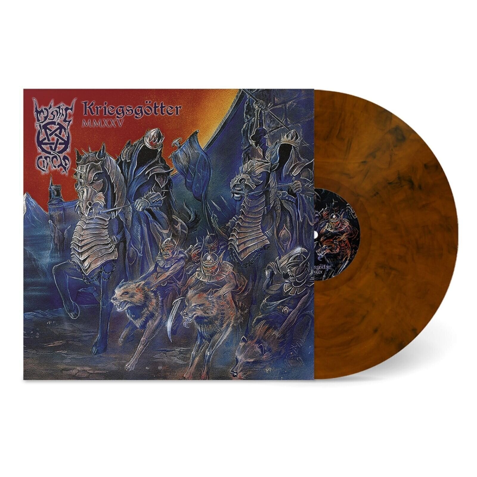 Disco de vinil Mystic Circle - Kriegsgötter MMXXV (Limited Edition) (Dark Orange Marble Coloured) (LP)
