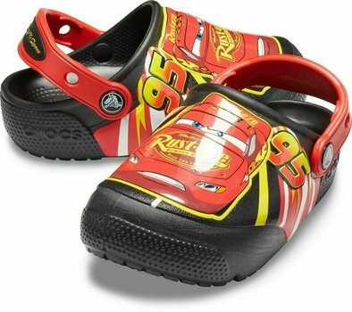Zapatos para barco de niños Crocs Boys' Crocs Fun Lab McQueen Light Clog Black 29-30 - 1