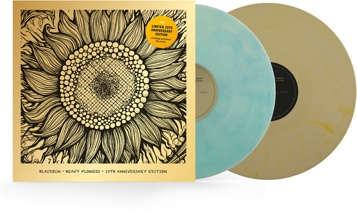 Vinylskiva Blaudzun - Heavy Flowers (Limited Edition) (Gold & Turquoise Coloured) (LP)