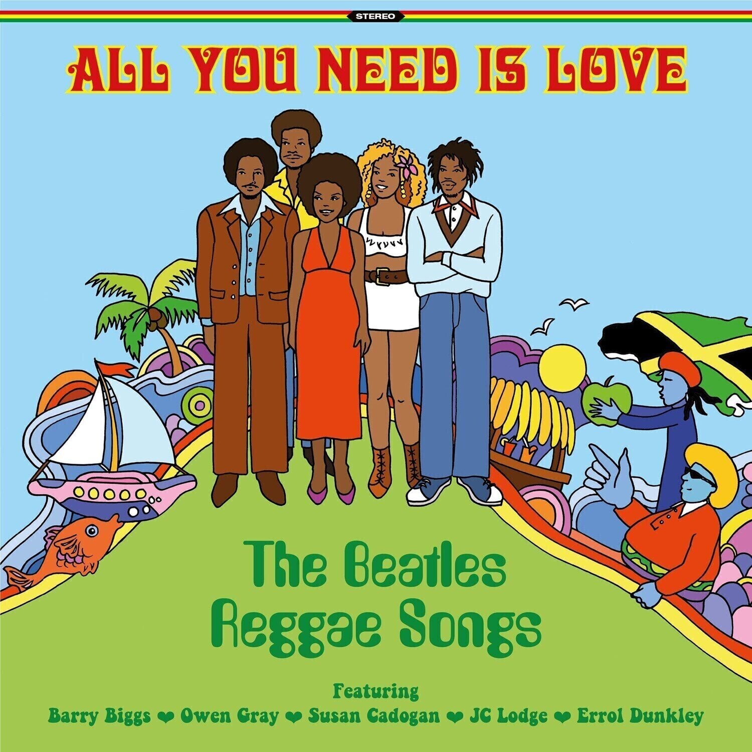 Disque vinyle Various Artists - All You Need Is Love - The Beatles Reggae Songs (Red Coloured) (180 g) (LP)