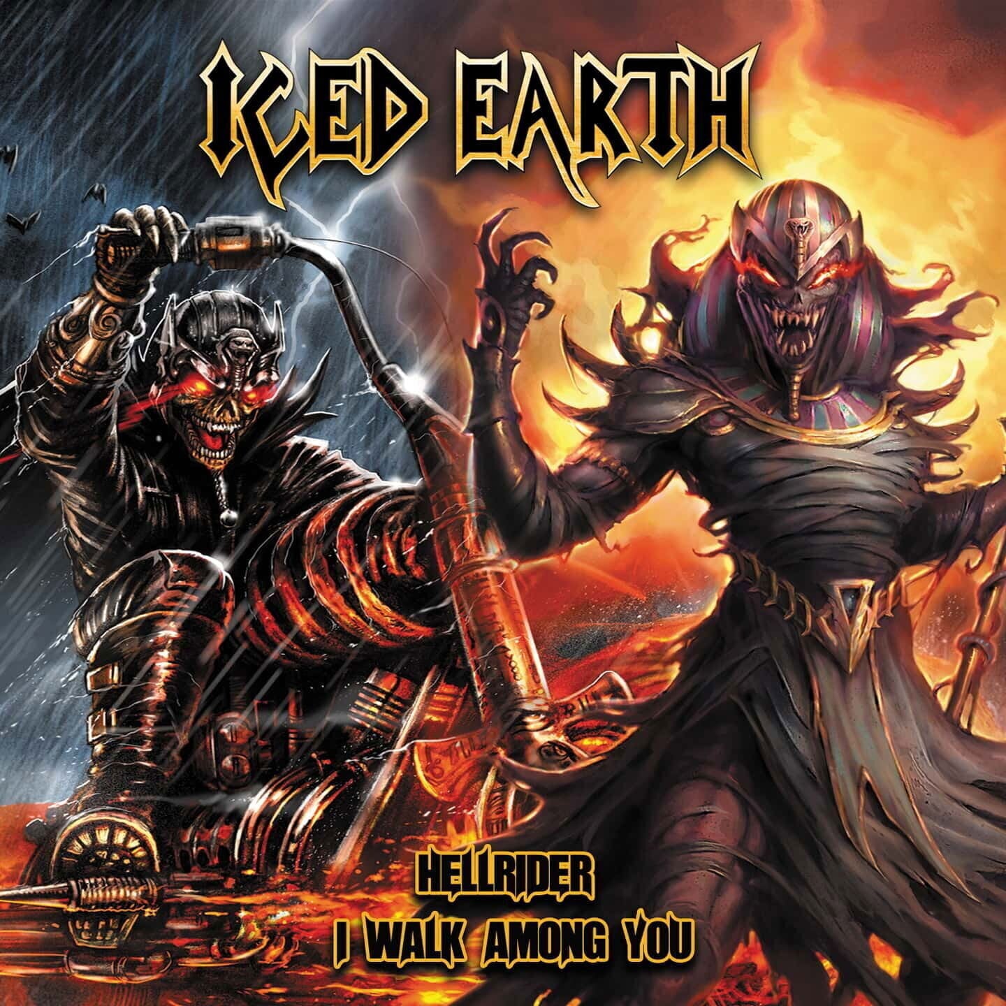 Vinyl Record Iced Earth - Hellrider (Limited Edition) (Silver Coloured) (EP)
