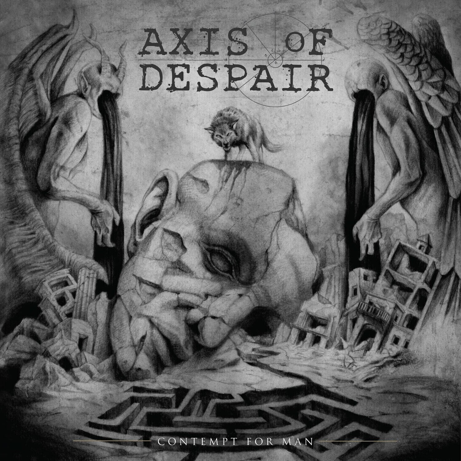 Vinyl Record Axis Of Despair - Contempt For Man (Limited Edition) (LP)