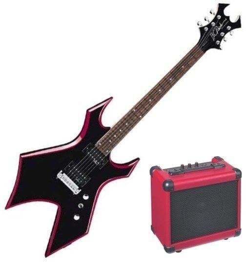 Guitarra elétrica BC RICH WGREBKPK Warlock Red Bevel Pack