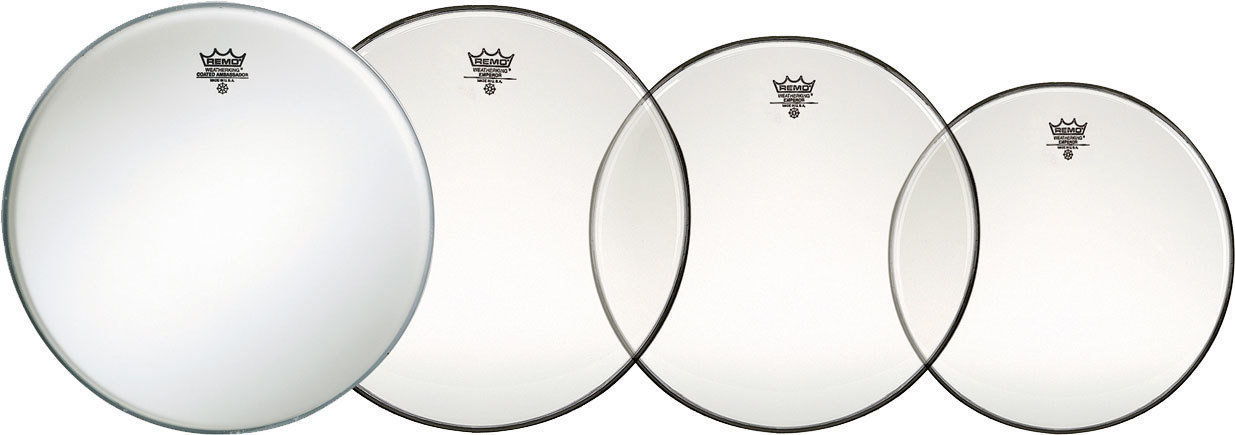 Комплект кожи за барабани Remo Emperor Clear SET 10'' 12'' 14'' + 14''