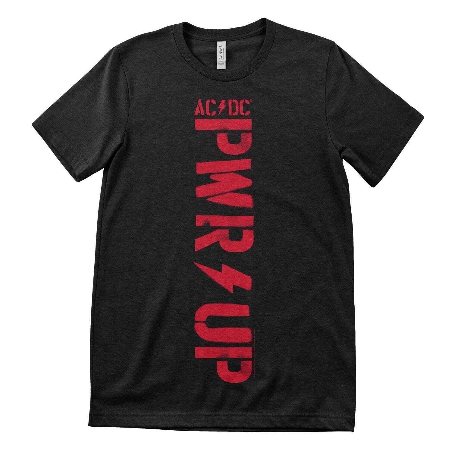 T-särk AC/DC PWR-Up Vertical Logo Black 5XL T-särk