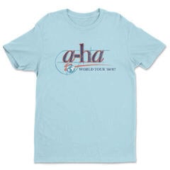 T-Shirt A-HA World Tour '86-'87 Sky Blue M T-Shirt