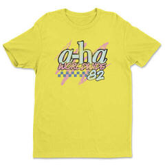 T-Shirt A-HA Worldwide '82 Yellow M T-Shirt