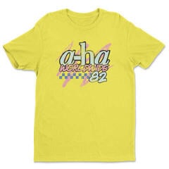 T-Shirt A-HA Worldwide '82 Yellow S T-Shirt