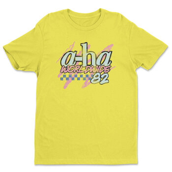 T-Shirt A-HA Worldwide '82 Yellow S T-Shirt - 1