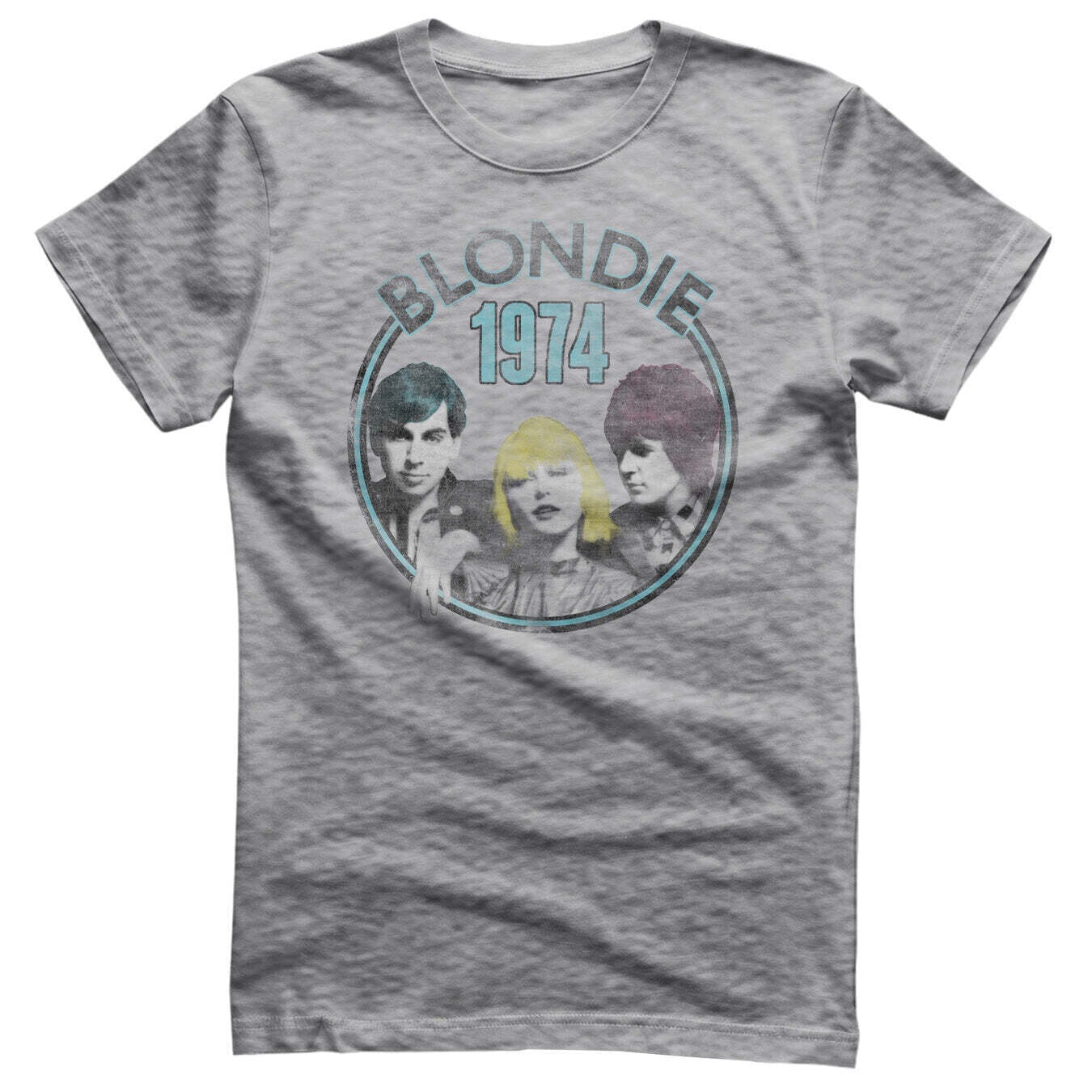Marškinėliai Blondie Circular 1974 Heather Grey 2XL Marškinėliai
