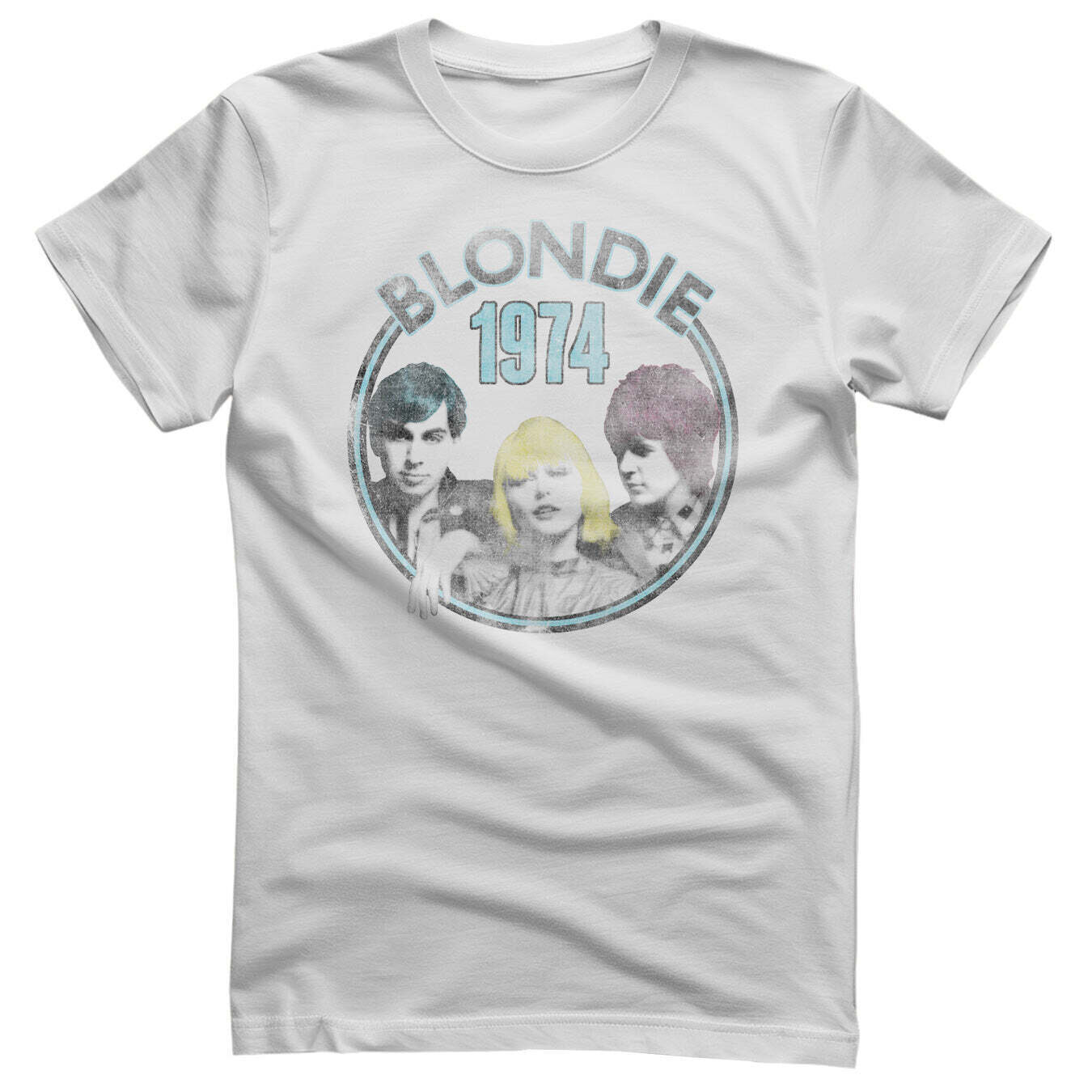 T-Shirt Blondie Circular 1974 White M T-Shirt