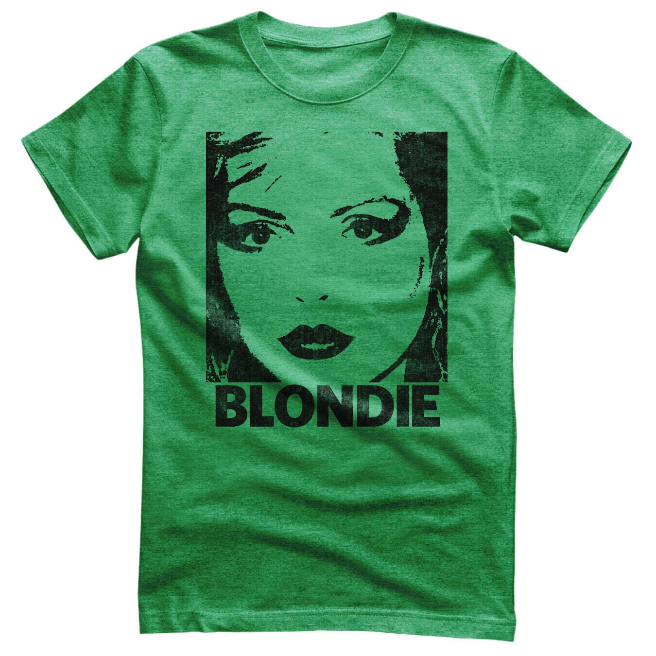 T-Shirt Blondie Face Antique Irish Green M T-Shirt