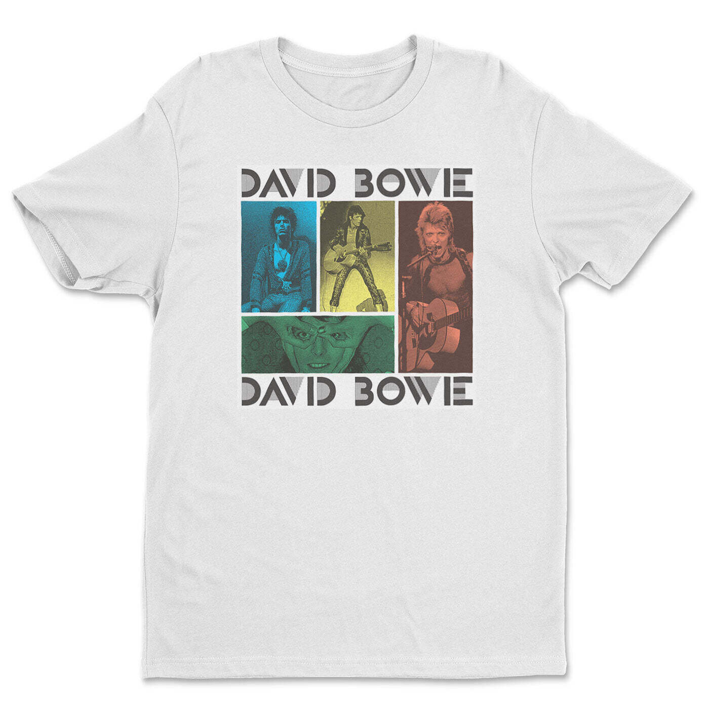 T-shirt David Bowie Retro Bowie Halftones White L T-shirt