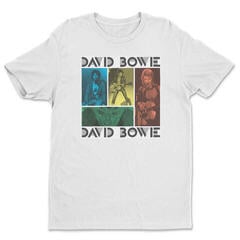 T-shirt David Bowie Retro Bowie Halftones White S T-shirt