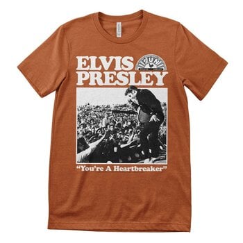 T-shirt Elvis Presley Heartbreaker Burnt Orange M T-shirt - 1