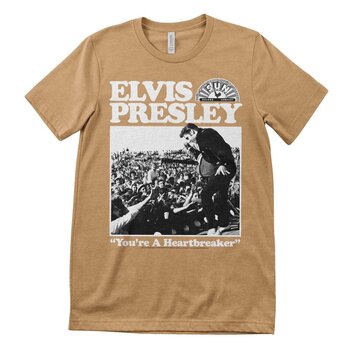 T-Shirt Elvis Presley Heartbreaker Old Gold XL T-Shirt - 1