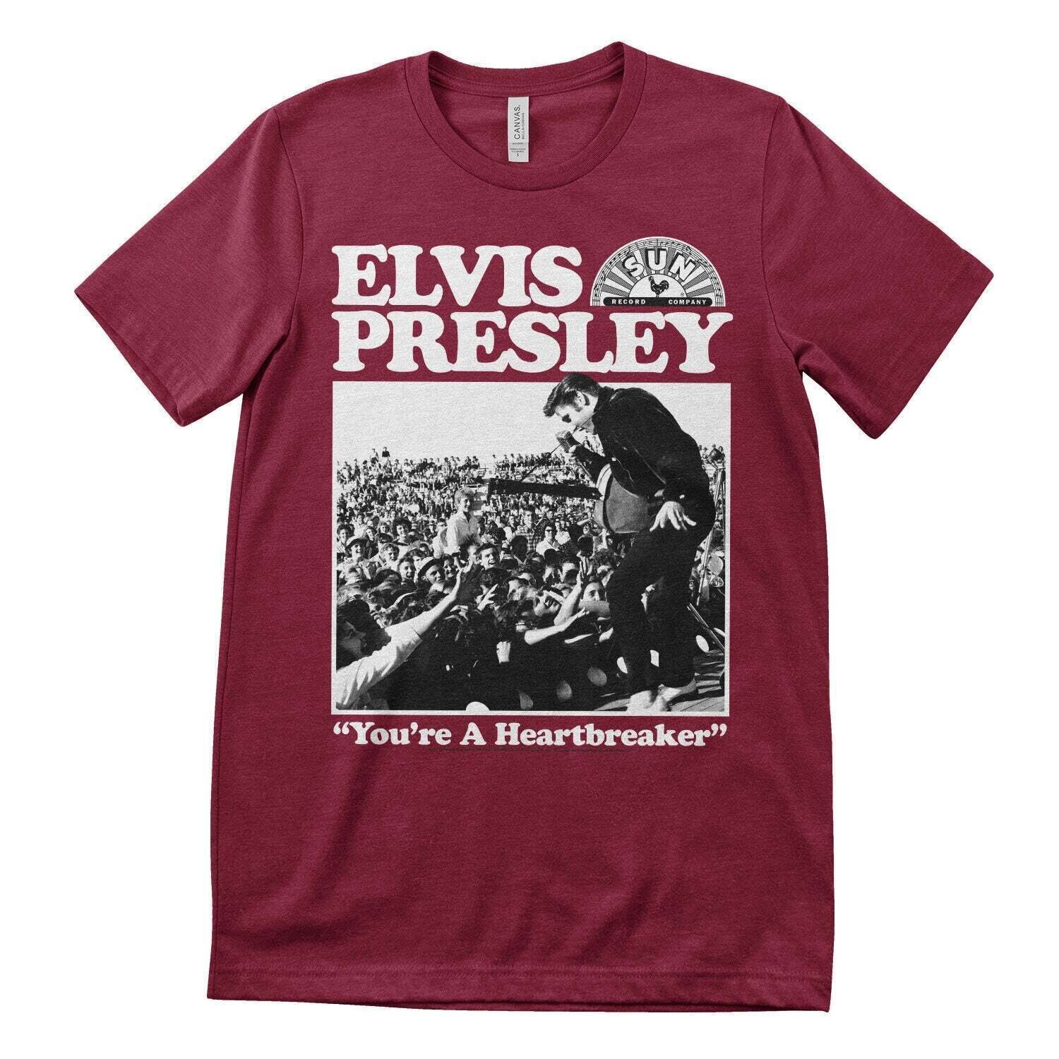 T-shirt Elvis Presley Heartbreaker Tango Red XL T-shirt