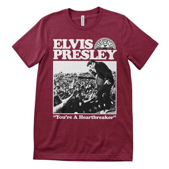 T-shirt Elvis Presley Heartbreaker Tango Red XL T-shirt - 1