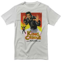 T-shirt Elvis Presley King Creole Retro Movie Poster White S T-shirt