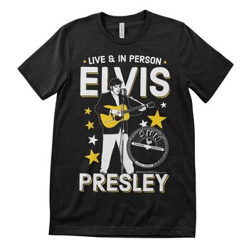 T-shirt Elvis Presley Live & In Person Black S T-shirt - 1