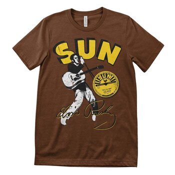 Marškinėliai Elvis Presley Sun Records Brown 2XL Marškinėliai - 1