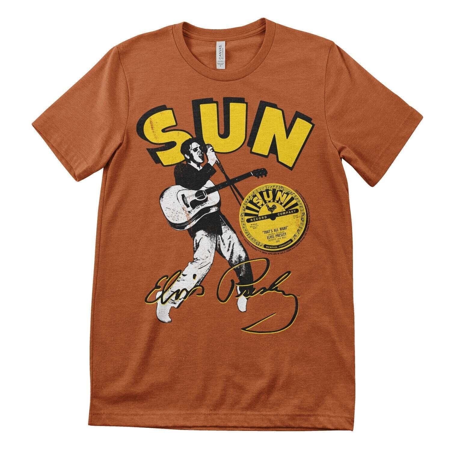 T-Shirt Elvis Presley Sun Records Burnt Orange 2XL T-Shirt